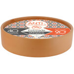Bougie en cire blanche dans vasque terracotta avec m�che ext�rieure - � 25 x h 26 cm