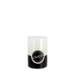 Bougie cylindrique coloris blanc en cire - 10 cm Bougie cylindrique coloris blanc en cire - 10 cm