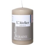 Bougie cylindrique taille s beige parfum lin l atelier de denis - Ø 6, 8 x h 11 cm Bougie cylindrique taille s beige parfum lin l atelier de denis - Ø 6, 8 x h 11 cm