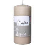 Bougie cylindrique taille l beige parfum lin l atelier de denis - � 6, 8 x h 14. 5 cm