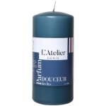 Bougie cylindrique taille l bleu parfum douceur des �l atelier de denis - � 6, 8 x h