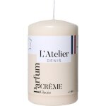 Bougie cylindrique taille s ivoire parfum crme glace l atelier de denis -  6, 8 x h