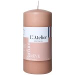 Bougie cylindrique taille l rose parfum rve poudr l atelier de denis -  6, 8 x h 14