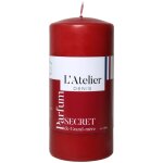 Bougie cylindrique taille l rouge parfum secret de grand - mre l atelier de denis - 