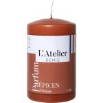 Bougie cylindrique taille s terracotta parfum pices l atelier de denis -  6, 8 x h 1