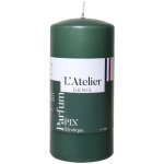 Bougie cylindrique taille l vert parfum sapin l atelier de denis - � 6, 8 x h 14. 5 cm