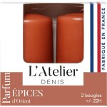 Bougies cylindriques terracotta parfum pices l atelier de denis - l tui de 2