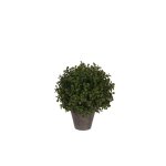 Boule de buis vert plante artificielle en pot stan gris h 30 x � 21 cm
