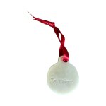 Boule dcorative de nol coloris blanc mas du roseau