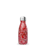 Bouteille isotherme qwetch en inox flowers rouge 260 ml Bouteille isotherme qwetch en inox flowers rouge 260 ml