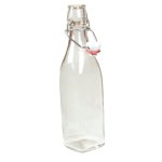 Bouteille vide  fond carr en verre ah table - 50 cl