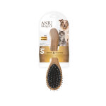 Brosse 2 en 1 pour chien et chat coloris marron anju beaut taille s