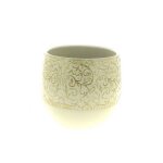 Cache - pot en céramique crème - Ø 11 x h 11, 5 cm Cache - pot en céramique crème - Ø 11 x h 11, 5 cm