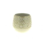 Cache - pot en céramique crème - Ø 13, 5 x h 13, 5 cm Cache - pot en céramique crème - Ø 13, 5 x h 13, 5 cm