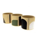 Cache - pot en céramique design - Ø 14 x h 12 cm Cache - pot en céramique design - Ø 14 x h 12 cm
