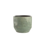 Cache - pot coloris vert sandy - 14 x 12 cm Cache - pot coloris vert sandy - 14 x 12 cm