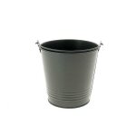 Cache - pot métal gris zinc - Ø 13 x h 12, 5 cm Cache - pot métal gris zinc - Ø 13 x h 12, 5 cm