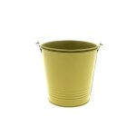Cache - pot métal jaune zinc - Ø 13 x h 12, 5 cm Cache - pot métal jaune zinc - Ø 13 x h 12, 5 cm