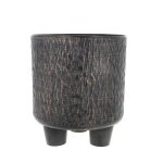 Cache pot en métal sur pied zinc - Ø 26, 5 x h 30 cm Cache pot en métal sur pied zinc - Ø 26, 5 x h 30 cm
