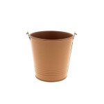 Cache - pot métal terre cuite zinc - Ø 13 x h 12, 5 cm Cache - pot métal terre cuite zinc - Ø 13 x h 12, 5 cm