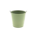 Cache - pot métal vert amande zinc - Ø 13 x h 12, 5 cm Cache - pot métal vert amande zinc - Ø 13 x h 12, 5 cm