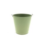 Cache - pot métal vert amande zinc - Ø 16 x h 15, 5 cm Cache - pot métal vert amande zinc - Ø 16 x h 15, 5 cm