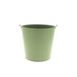 Cache - pot métal vert amande zinc - Ø 18 x h 17, 5 cm Cache - pot métal vert amande zinc - Ø 18 x h 17, 5 cm