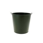 Cache - pot métal vert forêt zinc - Ø 18 x h 17, 5 cm Cache - pot métal vert forêt zinc - Ø 18 x h 17, 5 cm
