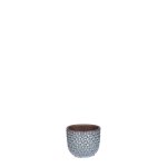 Cache pot rond en céramique bleu mica décorations daan - Ø 7, 5 cm Cache pot rond en céramique bleu mica décorations daan - Ø 7, 5 cm