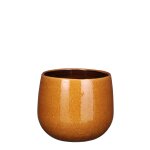 Cache pot rond en céramique ocre mica décorations pablo - Ø 18 cm Cache pot rond en céramique ocre mica décorations pablo - Ø 18 cm