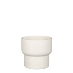 Cache pot rond en terre cuite blanc mica décorations riva base - Ø 17 cm Cache pot rond en terre cuite blanc mica décorations riva base - Ø 17 cm