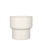 Cache pot rond en terre cuite blanc mica décorations riva base - Ø 22 cm Cache pot rond en terre cuite blanc mica décorations riva base - Ø 22 cm