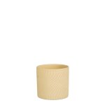 Cache pot rond en terre cuite coloris crème elin - Ø 15 cm Cache pot rond en terre cuite coloris crème elin - Ø 15 cm