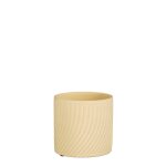 Cache pot rond en terre cuite coloris crème elin - Ø 17 cm Cache pot rond en terre cuite coloris crème elin - Ø 17 cm