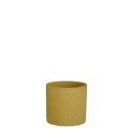 Cache pot rond en terre cuite coloris vert clair elin - Ø 15 cm Cache pot rond en terre cuite coloris vert clair elin - Ø 15 cm