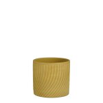 Cache pot rond en terre cuite coloris vert clair elin - Ø 17 cm Cache pot rond en terre cuite coloris vert clair elin - Ø 17 cm