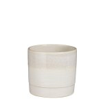 Cache pot rond en terre cuite crème mica décorations olof - Ø 15 cm Cache pot rond en terre cuite crème mica décorations olof - Ø 15 cm