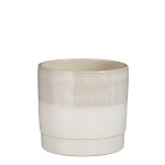 Cache pot rond en terre cuite crème mica décorations olof - Ø 17 cm Cache pot rond en terre cuite crème mica décorations olof - Ø 17 cm