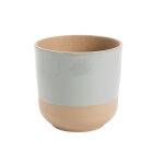 Cache - pot sandstone en grs gris 30 cm