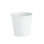 Cache - pot seau coloris blanc en zinc - Ø 16 cm Cache - pot seau coloris blanc en zinc - Ø 16 cm