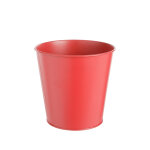 Cache - pot seau coloris rouge en zin - � 13 cm