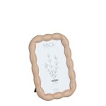 Cadre photo ingo rectangulaire ondul en polyrsine beige edelman hollande - 20, 5 x 1