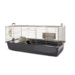 Cage pour lapin ou cochon d'inde coloris gris fonc nero 3 deluxe happy planet - 100