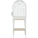 Cage avec meuble pour les oiseaux exotiques ou les canaris coloris blanc zolux chic p