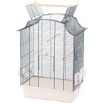 Cage ouverte perruche solor sky coloris bleu en acier galvanis� - 40 x 31 x 65 cm