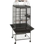 Cage perroquet pico anthracite coloris gris en acier galvanis - 83 x 78 x 164 cm