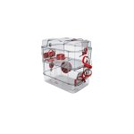 Cage pour petits rongeurs duo rouge