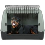 Cage de transport en plastique recycl gris zolux travel taille l.
