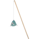 Canne � p�che pour chat coloris bleu feuille zolux pyramide ethi'cat - 7 x 4, 5 x 40 c