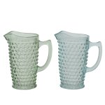 Carafe  eau bull relief coloris vert en verre - 12, 5 x 19, 5 x 23 cm